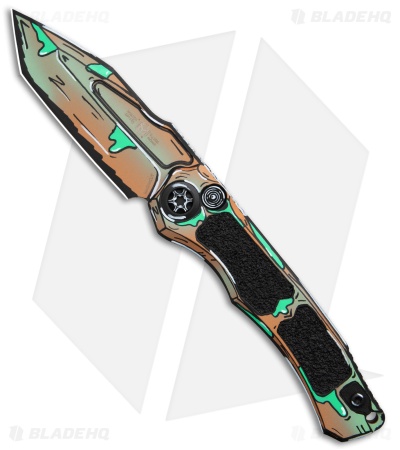Heretic Knives Wraith V4 Tanto Auto Knife Shipwreck Cel Shade (3.7" Cel Shade)