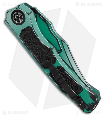 Heretic Knives Wraith V4 Automatic Knife Turquoise Cel Shade Al (3.7" Turquoise)