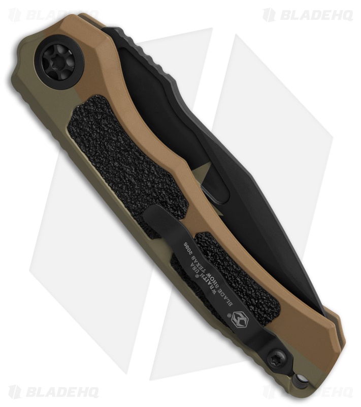 Heretic Knives Wraith V4 Blade Show TX '26 S/E Knife FDE/OD Green (3.6" Black)