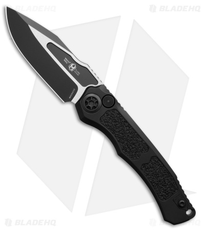 Heretic Knives Wraith V4 S/E Automatic Knife Black Aluminum (3.6" Two-Tone)