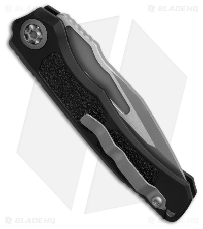 Heretic Knives Wraith V4 T/E Automatic Knife Black Aluminum (3.6" Battleworn)