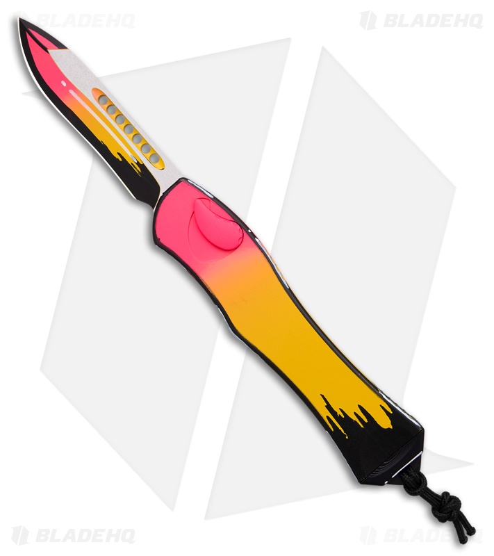 Heretic Knives Hydra V4 Auto Knife Recurve Cel Shade Pink Lemonade