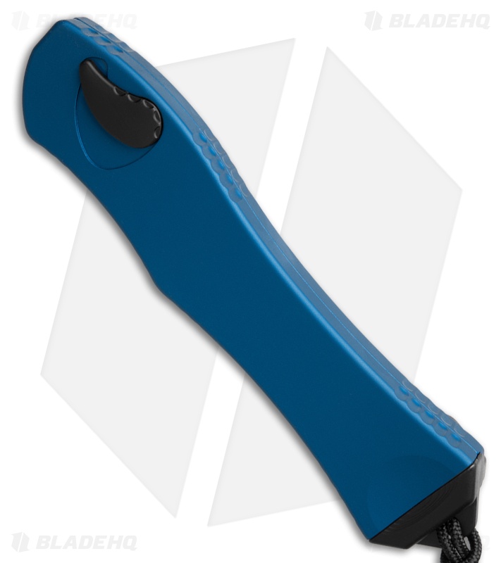 Heretic Knives Hydra V4 Recurve OTF Knife Blue Aluminum (3.6" DLC)