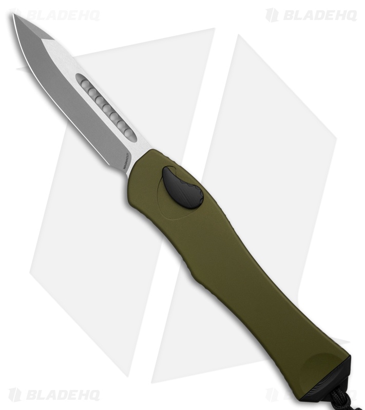 Heretic Knives Hydra V4 S/E OTF Automatic Knife OD Green Al (3.6" Battleworn)
