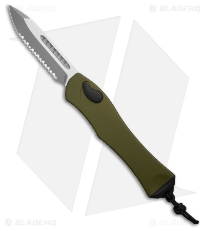 Heretic Knives Hydra V4 S/E OTF Automatic Knife OD Green Al (3.6" Battleworn FS)