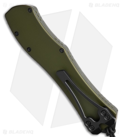 Heretic Knives Hydra V4 S/E OTF Knife OD Green Aluminum (3.6" DLC)
