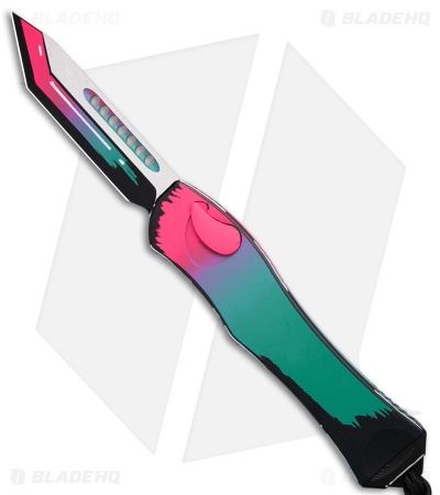 Heretic Knives Hydra V4 T/E Auto Knife Miami Vice Cel Shade