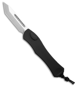 Heretic Knives Hydra V4 T/E OTF Automatic Knife Black Aluminum (3.6" Stonewash)