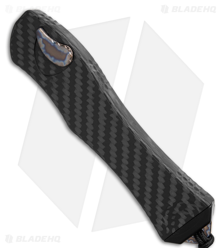 Heretic Knives Hydra V4 T/E OTF Knife Carbon Fiber/Flamed Cover (3.6" DLC 20CV)