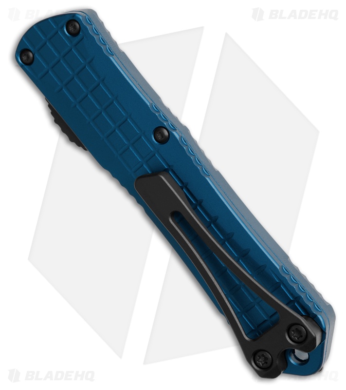 Heretic Knives Manticore S Bowie OTF Auto Knife Blue Frag Aluminum (2.6" DLC)