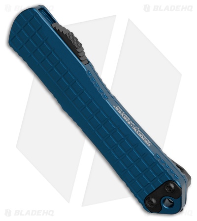 Heretic Knives Manticore S Bowie OTF Auto Knife Blue Frag Aluminum (2.6" DLC)