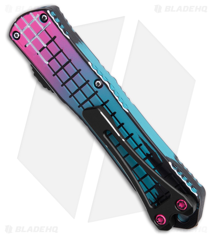 Heretic Knives Manticore S Tanto OTF Knife Miami Vice Cel Shade (2.6" Two-Tone)