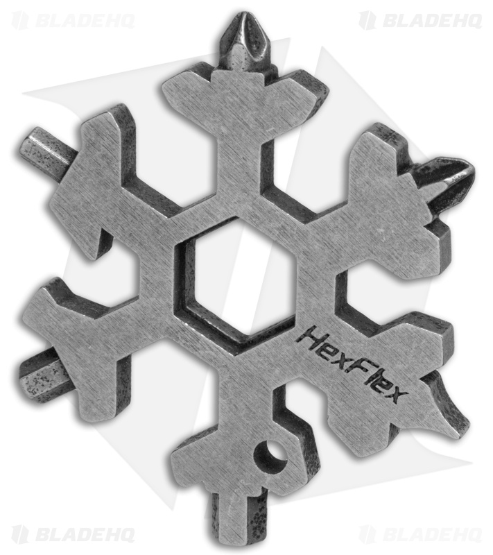 HexFlex Adventure Standard Pocket Tool Keychain - Stainless Steel