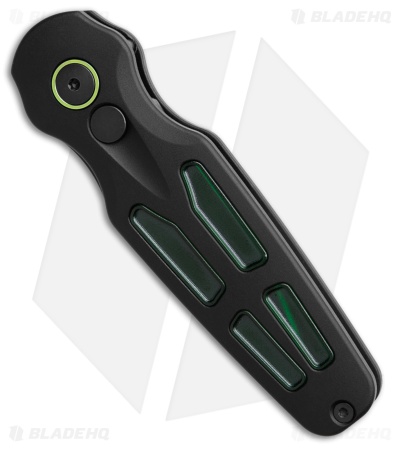 Hogue Ballista II Automatic Knife Black Aluminum + Green Ultem (2.6" Black)