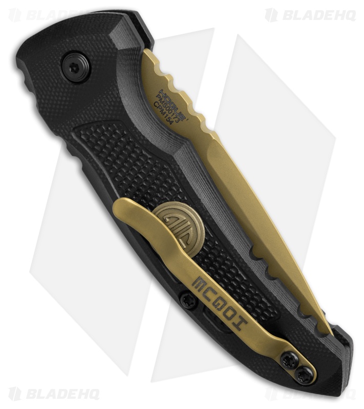 Hogue Sig Sauer A01 Microswitch Automatic Knife Drop Point (2.6" FDE) 