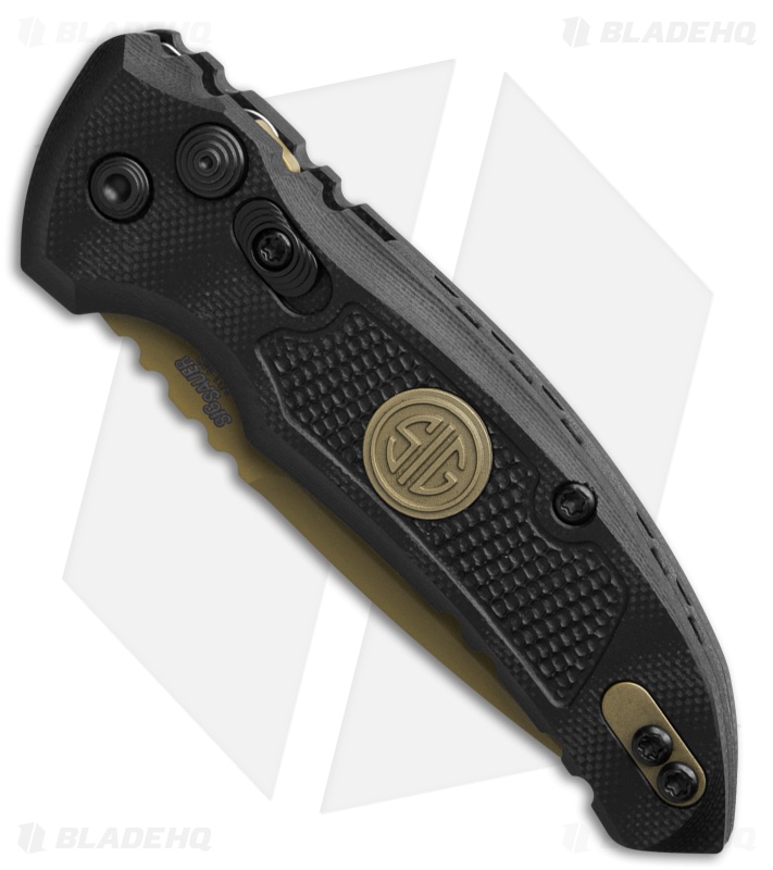 Hogue Sig Sauer A01 Microswitch Automatic Knife Drop Point (2.6" FDE) 