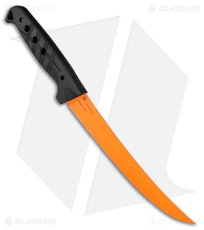 Hogue Knives Bone Flex Fixed Blade Boning Knife Black Richlite (7.1" Orange)
