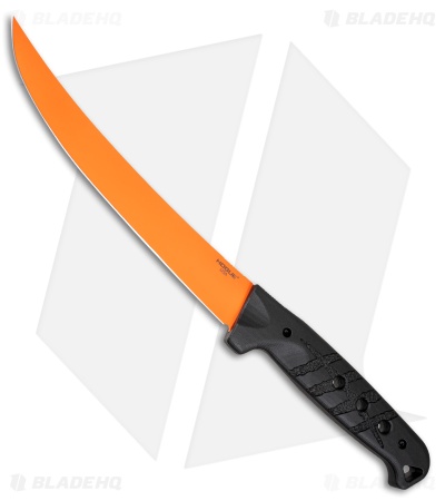 Hogue Knives Bone Flex Fixed Blade Boning Knife Black Richlite (7.1" Orange)