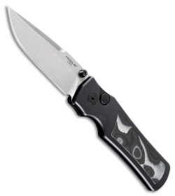 Hogue Saxum Button Lock Knife Black Aluminum/G-Mascus (2.8" SW)