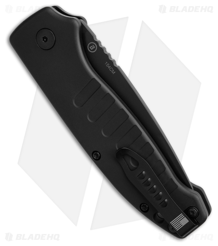 Hogue Ballista Drop Point Automatic Knife Matte Black (3.5" Black Serr) 64139