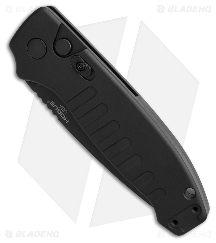 Hogue Ballista Drop Point Automatic Knife Matte Black (3.5" Black Serr) 64139
