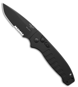 Hogue Ballista Drop Point Automatic Knife Matte Black (3.5" Black Serr) 64139