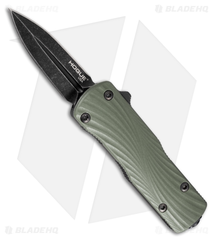 Hogue Knives Micro Counterstrike OTF Knife Al/OD Green Polymer (1.95" Black SW)