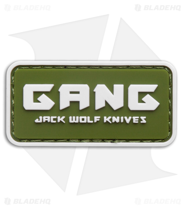 Jack Wolf Knives "Gang" Patch - Green and White Rubber