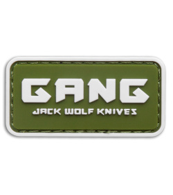 Jack Wolf Knives "Gang" Patch - Green and White Rubber