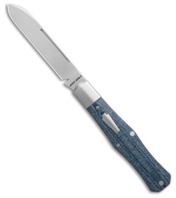 Jack Wolf Knives Coffin Slip Joint Knife Vibe Linen Micarta-Denim (2.85" Satin)