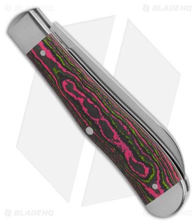 Jack Wolf Knives Eureka Slip Joint Knife CamoCarbon Watermelon Sugar (3" Satin)