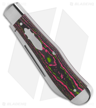 Jack Wolf Knives Eureka Slip Joint Knife CamoCarbon Watermelon Sugar (3" Satin)