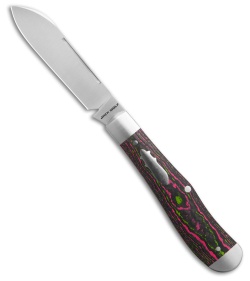 Jack Wolf Knives Eureka Slip Joint Knife CamoCarbon Watermelon Sugar (3" Satin)