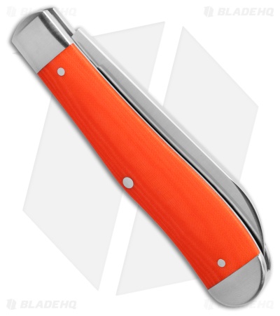 Jack Wolf Knives Eureka Slip Joint Knife Linen Bengal Orange (3" Satin)