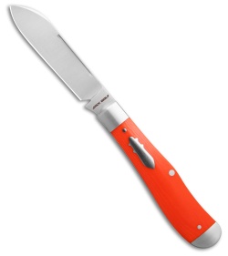 Jack Wolf Knives Eureka Slip Joint Knife Linen Bengal Orange (3" Satin)