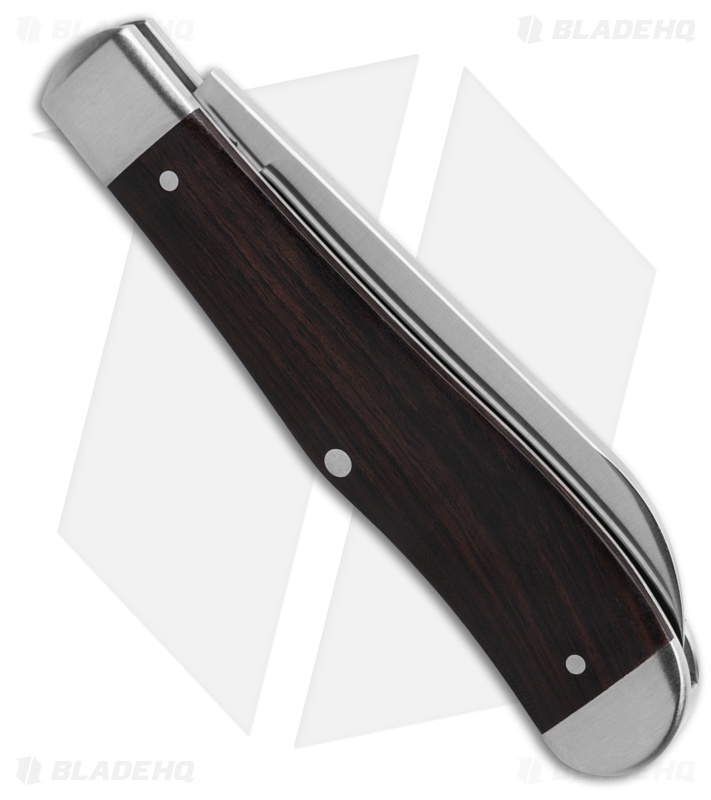Jack Wolf Knives Eureka Slip Joint Knife Smooth Ebony Wood (3" Satin)