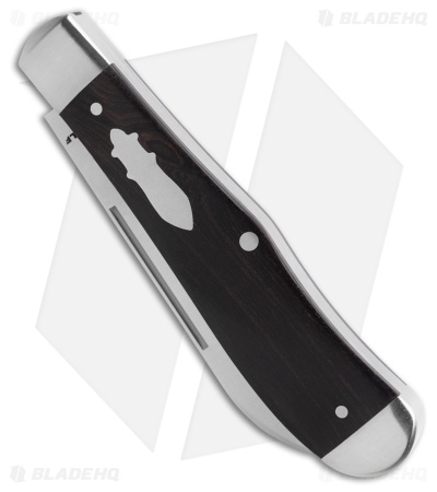 Jack Wolf Knives Eureka Slip Joint Knife Smooth Ebony Wood (3" Satin)