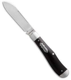 Jack Wolf Knives Eureka Slip Joint Knife Smooth Ebony Wood (3" Satin)