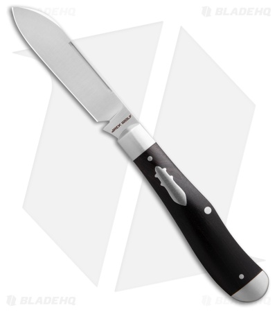 Jack Wolf Knives Eureka Slip Joint Knife Smooth Ebony Wood (3" Satin)