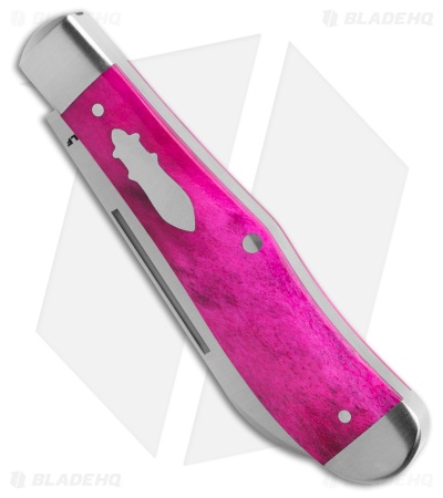 Jack Wolf Knives Eureka Slip Joint Knife Smooth Purple Bone (3" Satin)