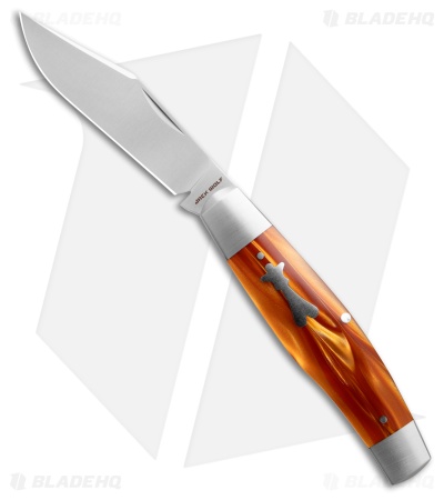 Jack Wolf Knives Stockman Slip Joint Knife Kirinite Root Beer (3.1" Satin)
