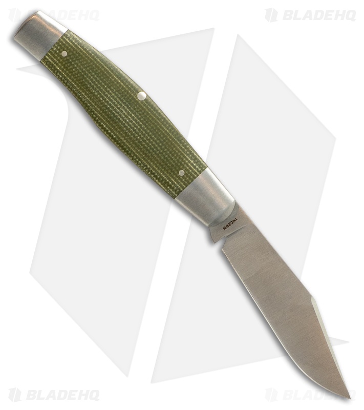 Jack Wolf Knives Stockman | Green Canvas Micarta | Satin