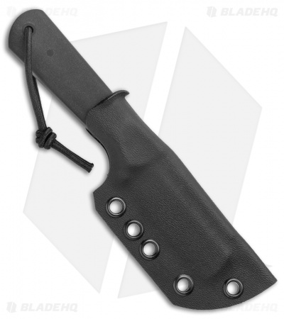 JRs Knives EDC Cleaver Fixed Blade Knife Chisel Black G-10 (2.25" Black)