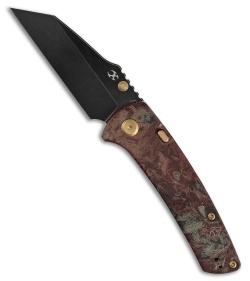 Kansept Knives Main Street Top Liner Lock Knife Red Rag Burl Micarta (3.4" BSW)