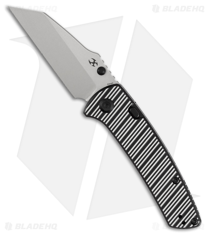 Kansept Knives Main Street Top Liner Lock Knife Black/Plain Striped Al (3.4" SW)