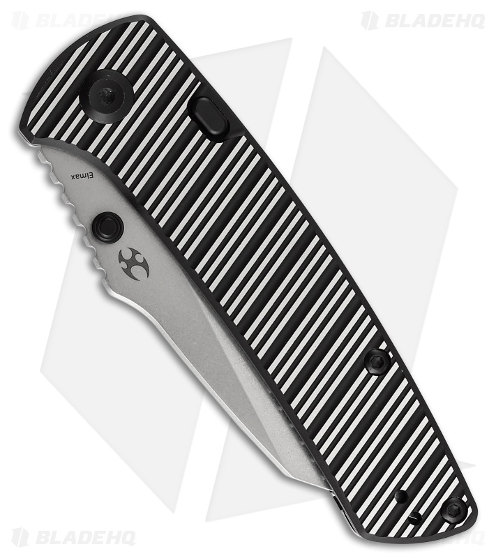 Kansept Knives Main Street Top Liner Lock Knife Black/Plain Striped Al (3.4" SW)