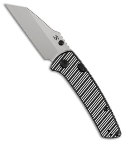 Kansept Knives Main Street Top Liner Lock Knife Black/Plain Striped Al (3.4" SW)