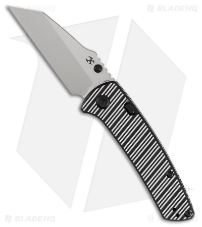 Kansept Knives Main Street Top Liner Lock Knife Black/Plain Striped Al (3.4" SW)