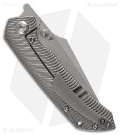 Kansept Fenrir Frame Lock Knife Water Ripple Texture BB Ti (3.5" Satin)