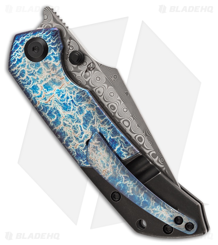 STRIKE・FENRIR Kansept Knives Fenrir Blackwash Ti/Lightning Strike Damascus